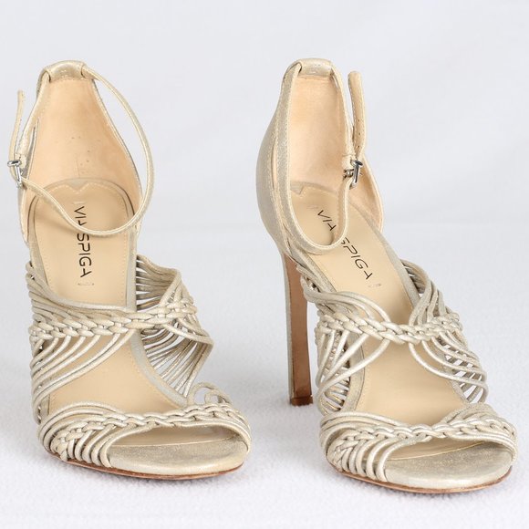 Via Spiga Dorian Gold / Silver Heel - Picture 1 of 4